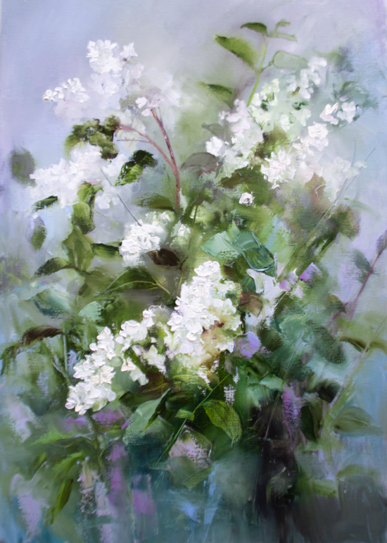 (SOLD) Lilacs, Oil Painting on Canvas, 70 x 50 cm
