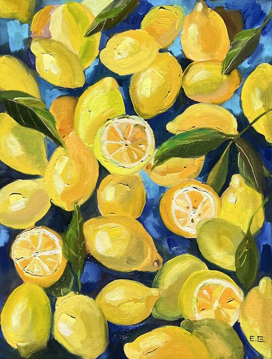 Lemons, Oil Painting on Canvas, 40 x 30 cm