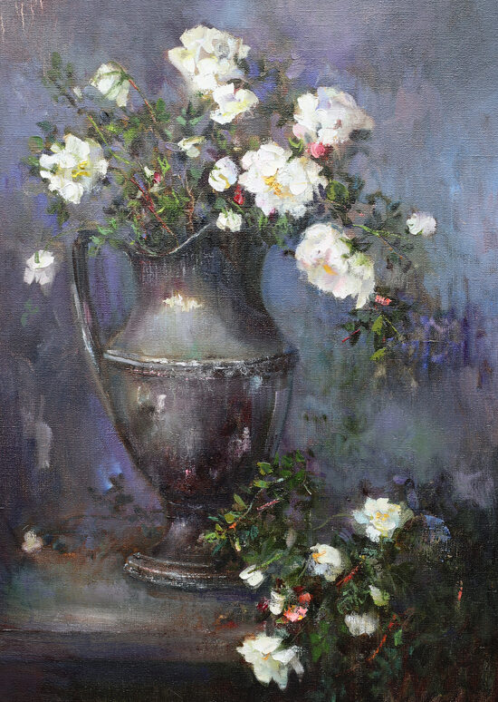 Wild Roses, Oil Painting on Canvas, 70 x 50 cm