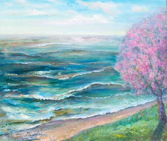 Blooming Apple, Oil Painting on Canvas, 70 x 60 cm