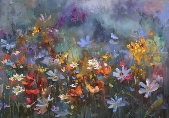 Wild Flowers, Oil Painting on Canvas, 50 x 70 cm