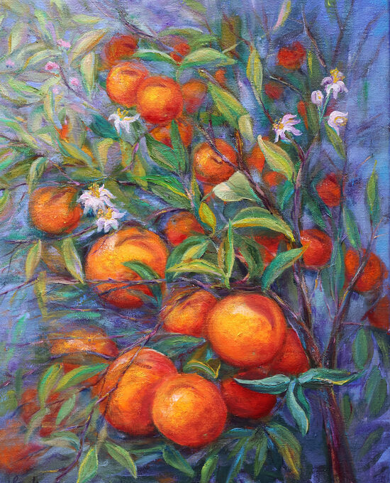 Orange Tree, Oil Painting on Canvas, 50 x 40 cm