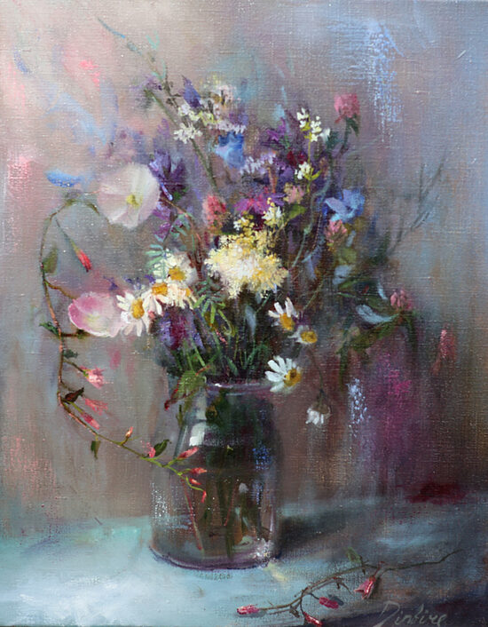 Wild Flowers, Oil Painting on Canvas, 50 x 40 cm