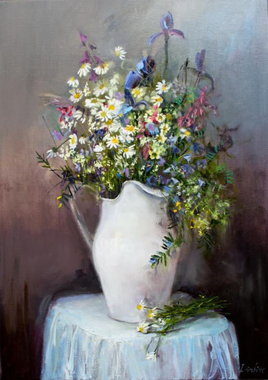 Wild Flowers, Oil Painting on Canvas, 70 x 50 cm