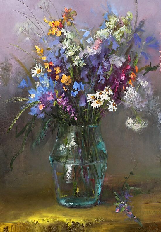 Wildflowers ,Oil Painting on Canvas, 60 x 50 cm