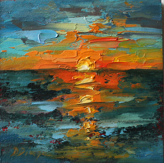 Original Abstract oil painting on cardboard Texture Art by Daiga Dimza Wall art fine Modern gift for her Miniature