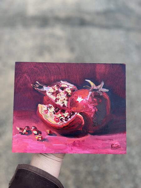 Pomegranate with gold