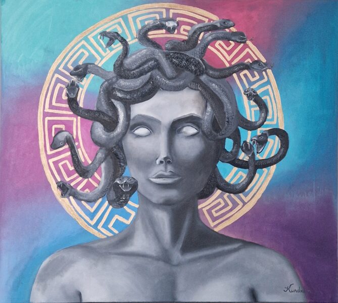 Medusa, Oil Painting on Canvas, 100 X 90cm