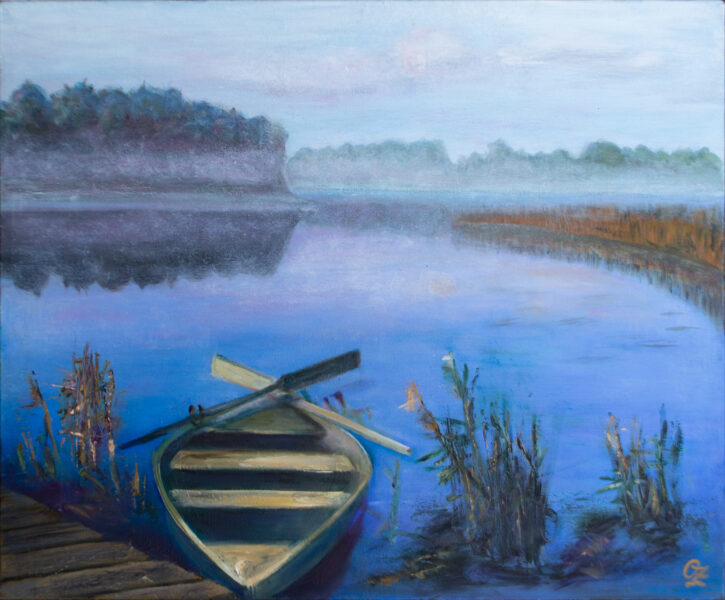 Boat, Oil Painting on Canvas, 50 X 60cm