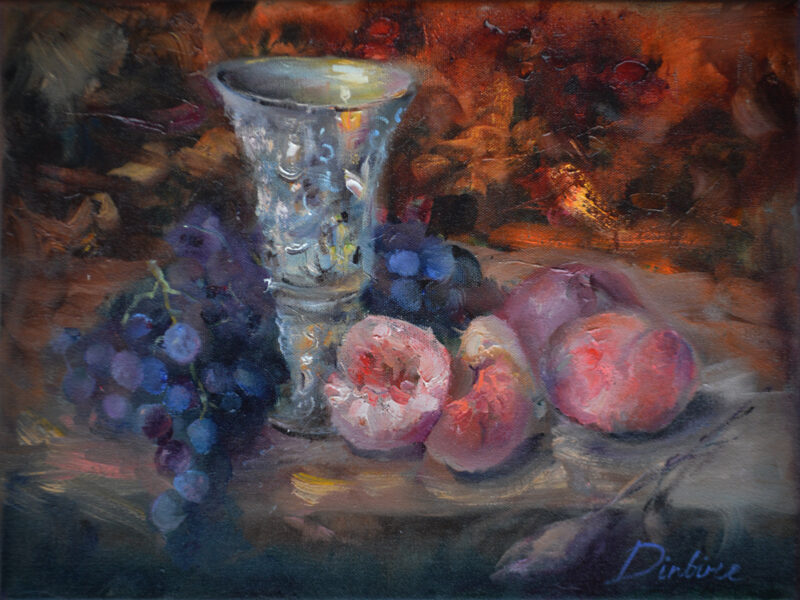 (SOLD) Still Life, Oil Painting on Canvas, Size: 40 X 30 cm, ships in a box