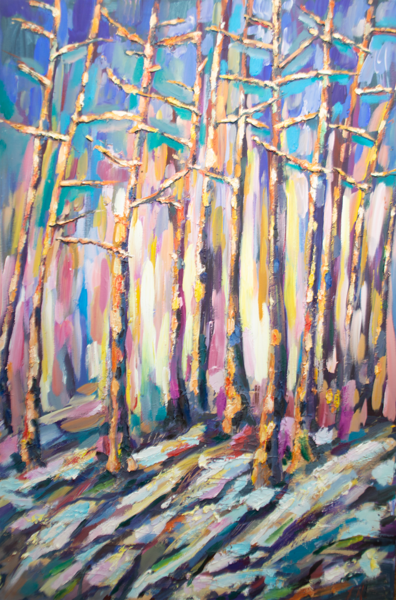 Abstract Forest, Eļļas Glezna uz Audekla, 120 x 80 cm