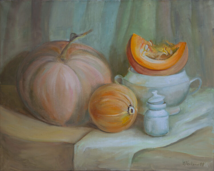 Still Life, Oil Painting on Canvas, Size: 80 X 100 cm, ships in a box