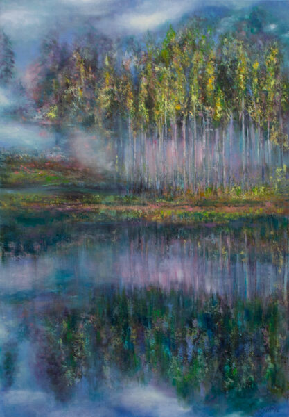 (SOLD) Mirrored, Oil Painting on Canvas, 100 x 70 cm