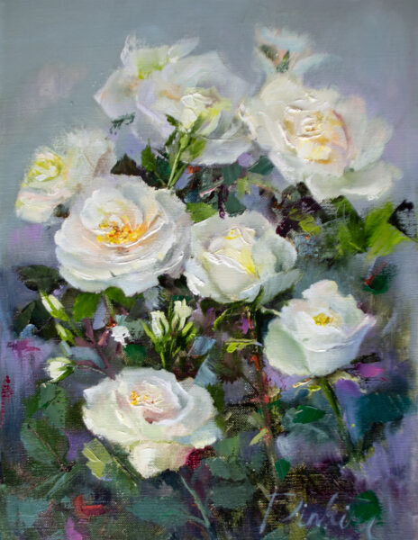 (SOLD) Wild Flowers, Oil Painting on Canvas, 40 x 30 cm