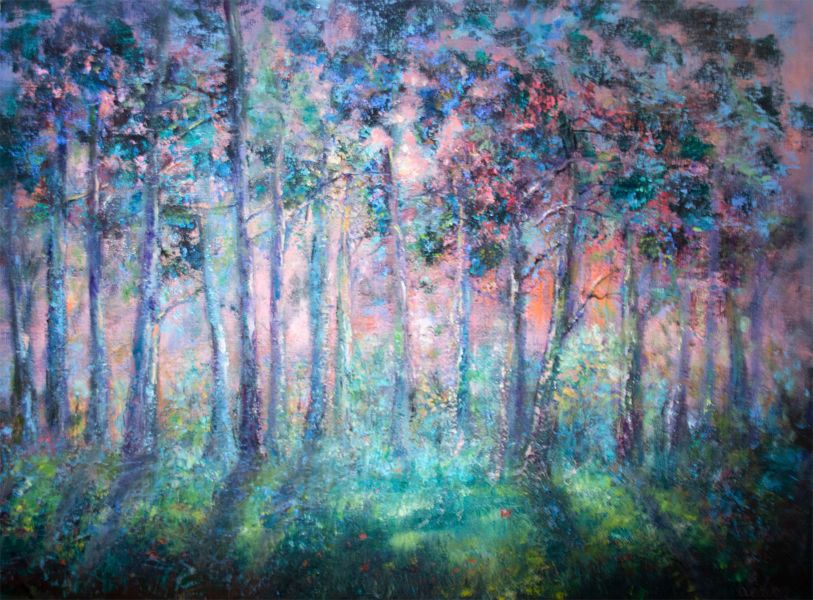 Abstract Forest, Oil Painting on Canvas, 60 x 80 cm