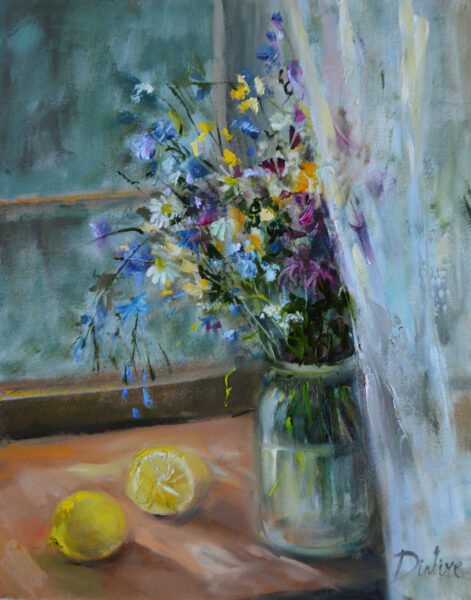 (SOLD) Wild Flowers, Oil Painting on Canvas, 50 x 40 cm
