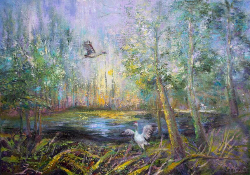 Swamp Forest, Oil Painting on Canvas, 50 x 70 cm