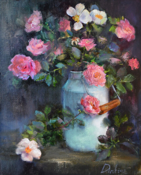 (SOLD) Still Life Roses, Oil Painting on Canvas, 50 x 40cm