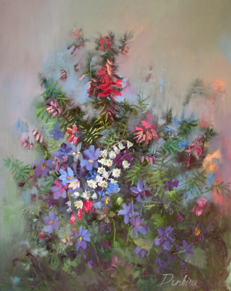 (SOLD) Wild Flowers, Oil Painting on Canvas, 50 x 40 cm