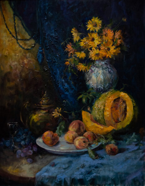 Still Life Pumpkin, Oil Painting on Canvas, 90 x 70cm