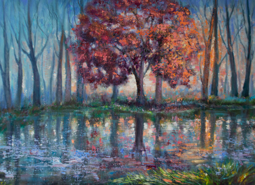 (SOLD) Autumn Tree, Oil Painting on Canvas, 60 X 80cm