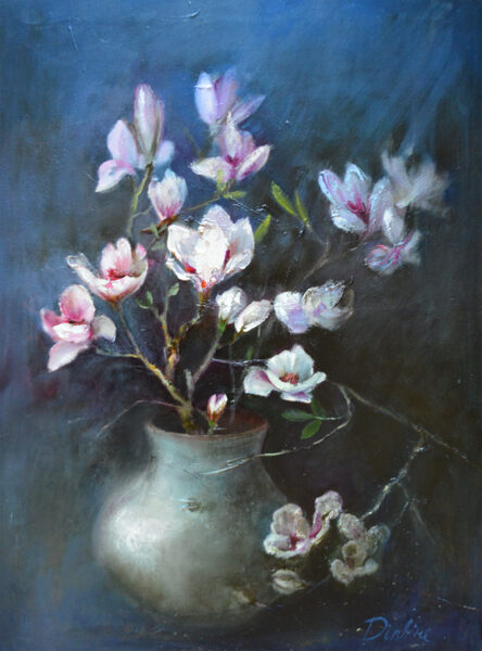 (SOLD) Magnolia, Oil Painting on Canvas, 60×80 cm