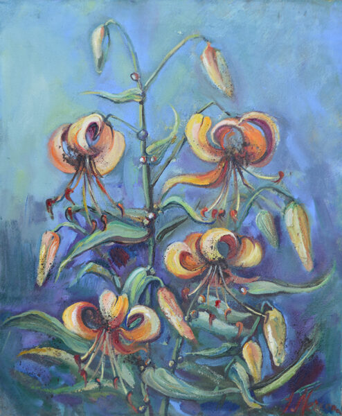 The Green Twist, Oil Painting on Canvas, 60 x 50 cm