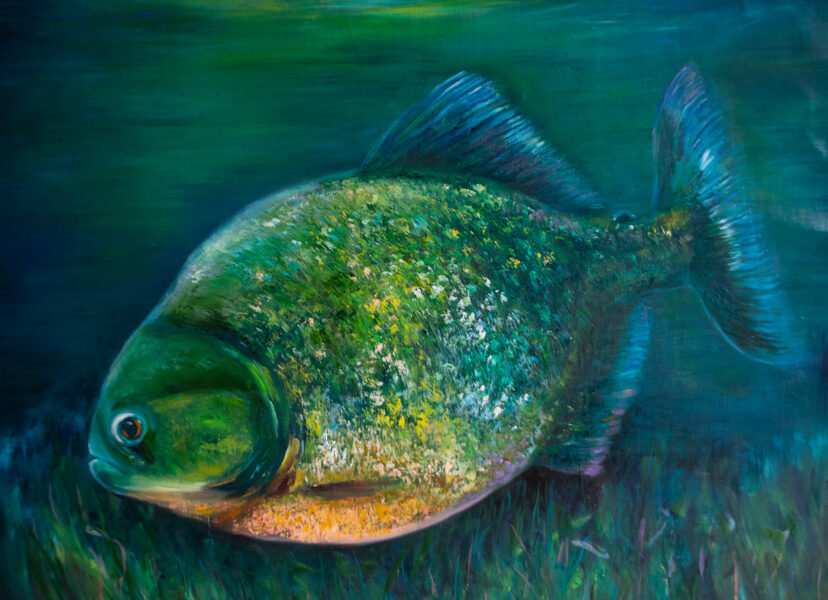 Pirahna, Oil Painting on Canvas, 96 x 106 cm