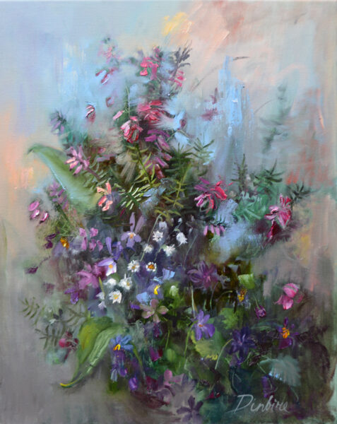 (SOLD) Wild Flowers, Oil Painting on Canvas, 40 x 50 cm