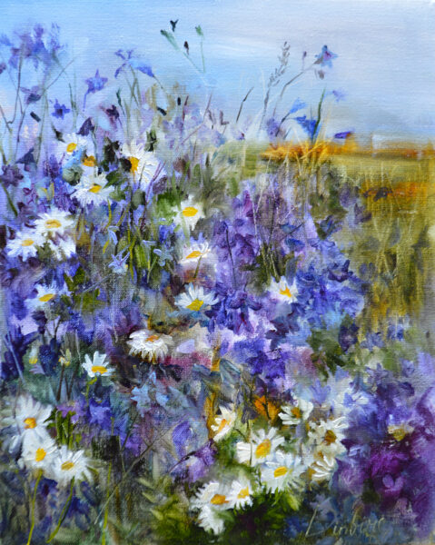 (SOLD) Wild Flowers, Oil Painting on Canvas, 50 x 40 cm