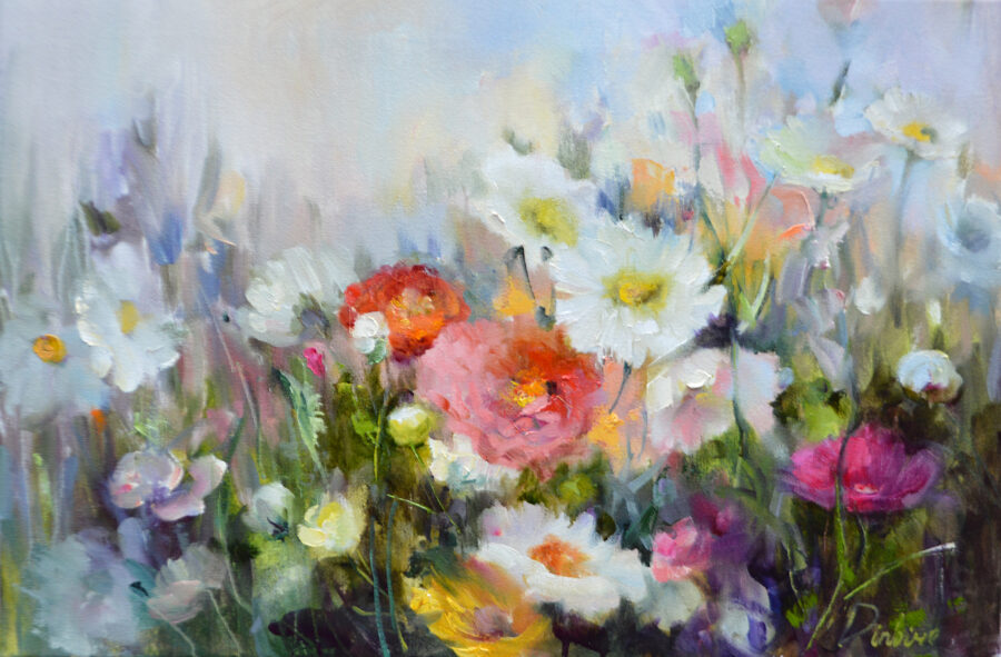(SOLD) Color Garden, Oil Painting on Canvas, 40 x 60 cm