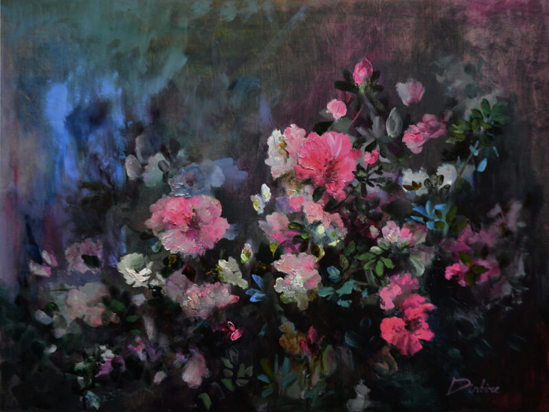 Flowers, Oil Painting on Canvas, Size: 80 X 60 cm, ships in a box