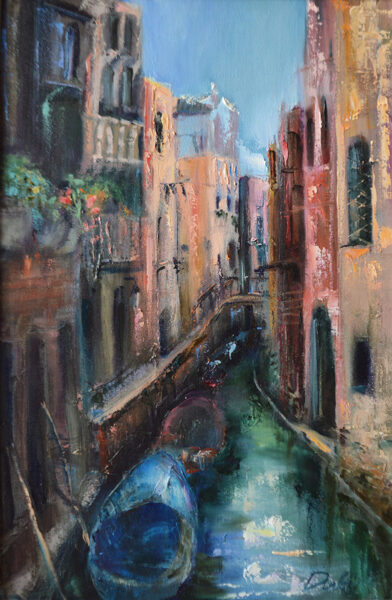 (SOLD) Venice, Oil Painting on Canvas, Size: 60 X 40 cm, ships in a box