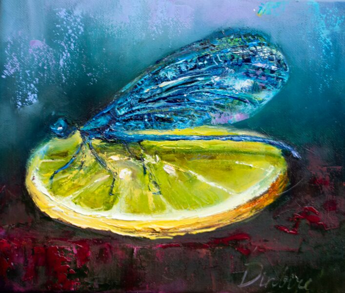 Dragonfly, Oil Painting on Canvas, 30 x 25 cm