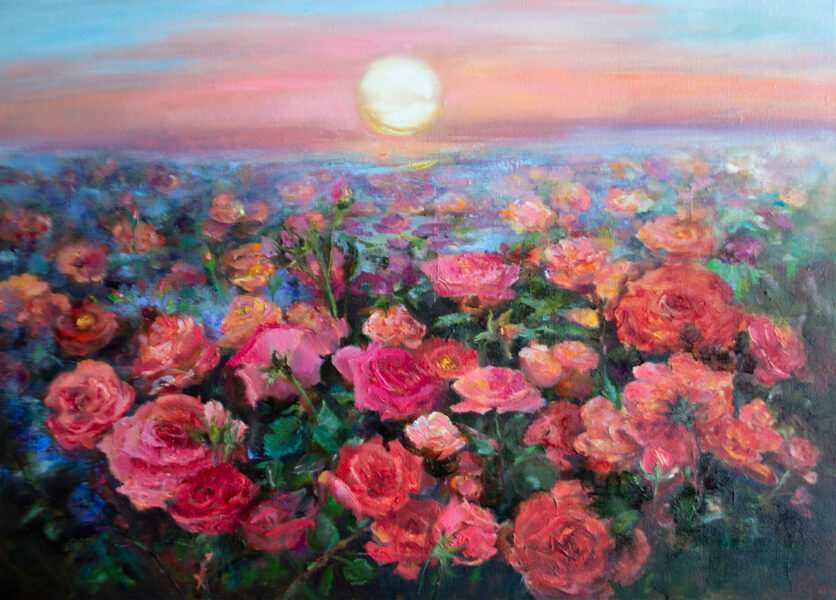 Roses, Oil Painting on Canvas, 50 X 70cm