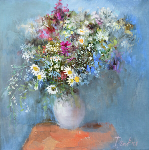 (SOLD) Wild Flowers, Oil Painting on Canvas, 40 x 40 cm