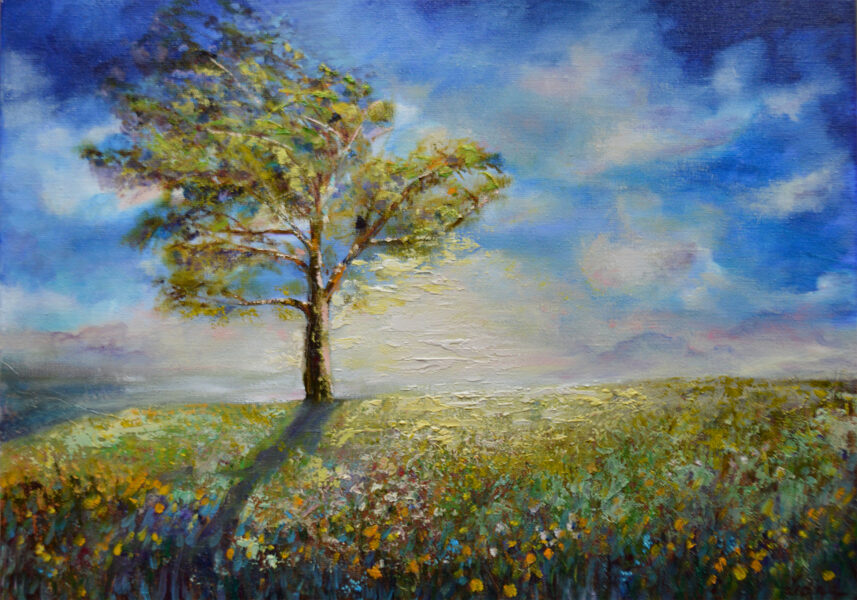 Autumn Tree, Oil Painting on Canvas, 50 X 70cm