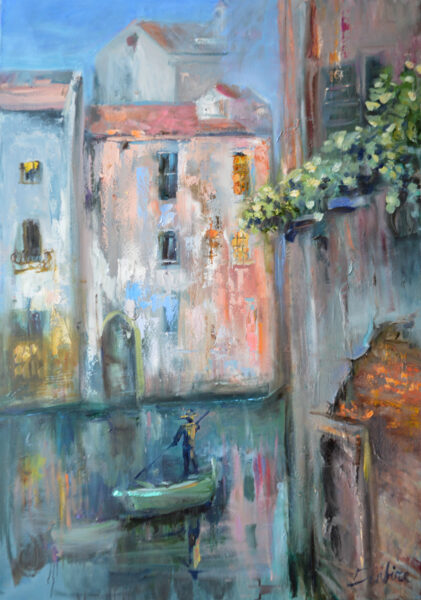 (SOLD) Venice Reflections, Oil Painting on Canvas, 100 x 70 cm