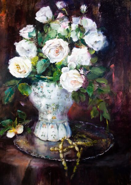 Wild Roses, Oil Painting on Canvas, 50 x 70 cm