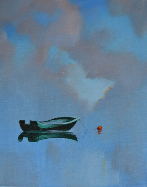(SOLD) Boat Sailing, Oil Painting on Canvas, 50 X 40cm