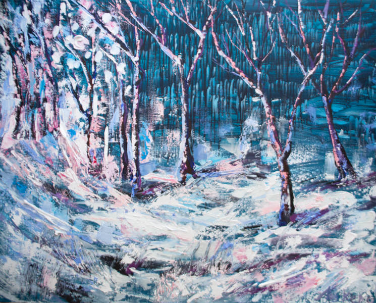 White Forest, Oil Painting on Canvas, 80 x 100 cm